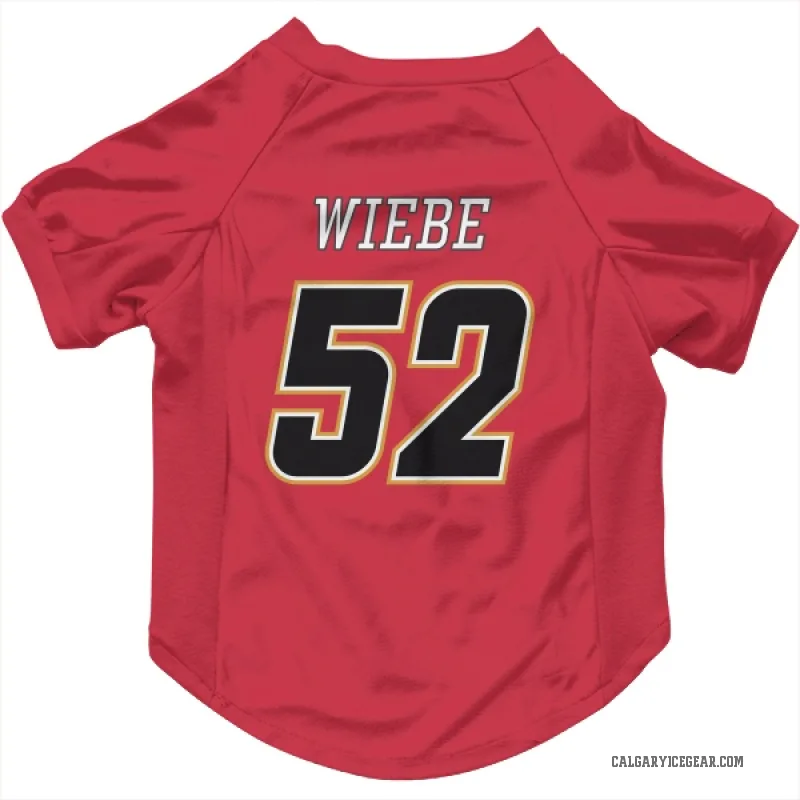 Abram Wiebe Black Calgary Flames Red Cat & Dog Pet Jersey