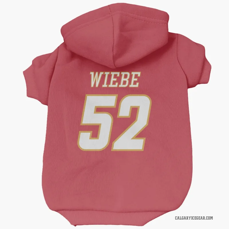 Abram Wiebe  White Calgary Flames   Red  Cat & Dog Pet Hoodie