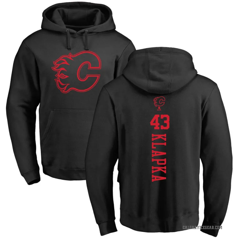 Adam Klapka Youth Black Calgary Flames Branded One Color Backer Pullover Hoodie