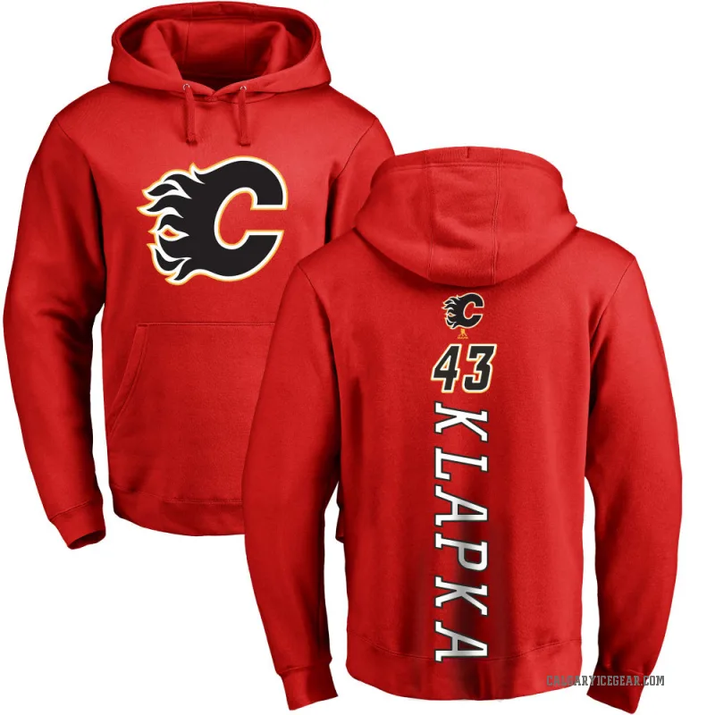Adam Klapka Youth Red Calgary Flames Branded Backer Pullover Hoodie