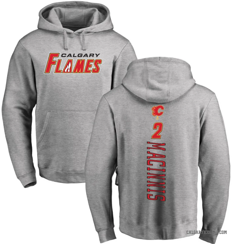 Al MacInnis Men's Calgary Flames Branded Ash Backer Pullover Hoodie