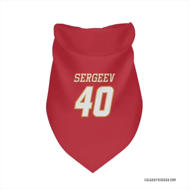 Arsenii Sergeev  White Calgary Flames   Red  Cat & Dog Pet Bandana
