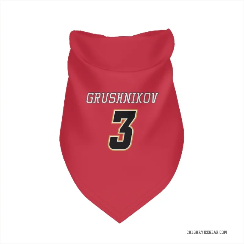 Artem Grushnikov  Black Calgary Flames   Red  Cat & Dog Pet Bandana