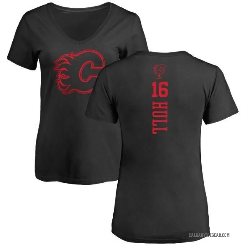 Brett Hull Women's Black Calgary Flames One Color Backer T-Shirt -