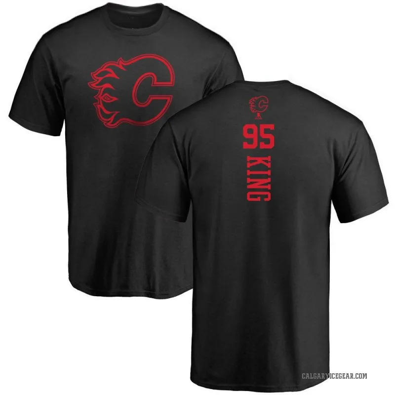 Carter King Youth Black Calgary Flames One Color Backer T-Shirt -