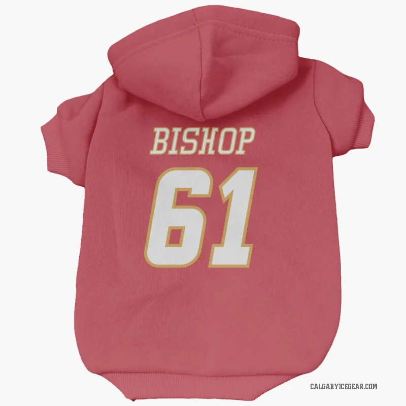 Clark Bishop  White Calgary Flames   Red  Cat & Dog Pet Hoodie
