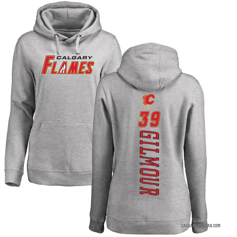 Doug Gilmour Women's Calgary Flames Branded Ash Backer Pullover Hoodie