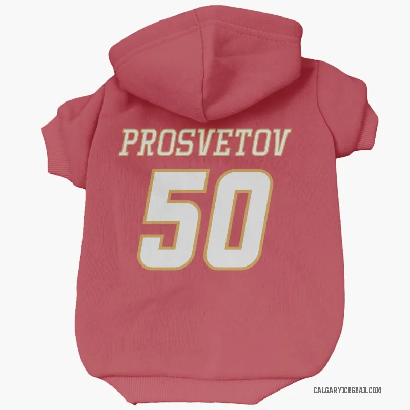 Ivan Prosvetov  White Calgary Flames   Red  Cat & Dog Pet Hoodie