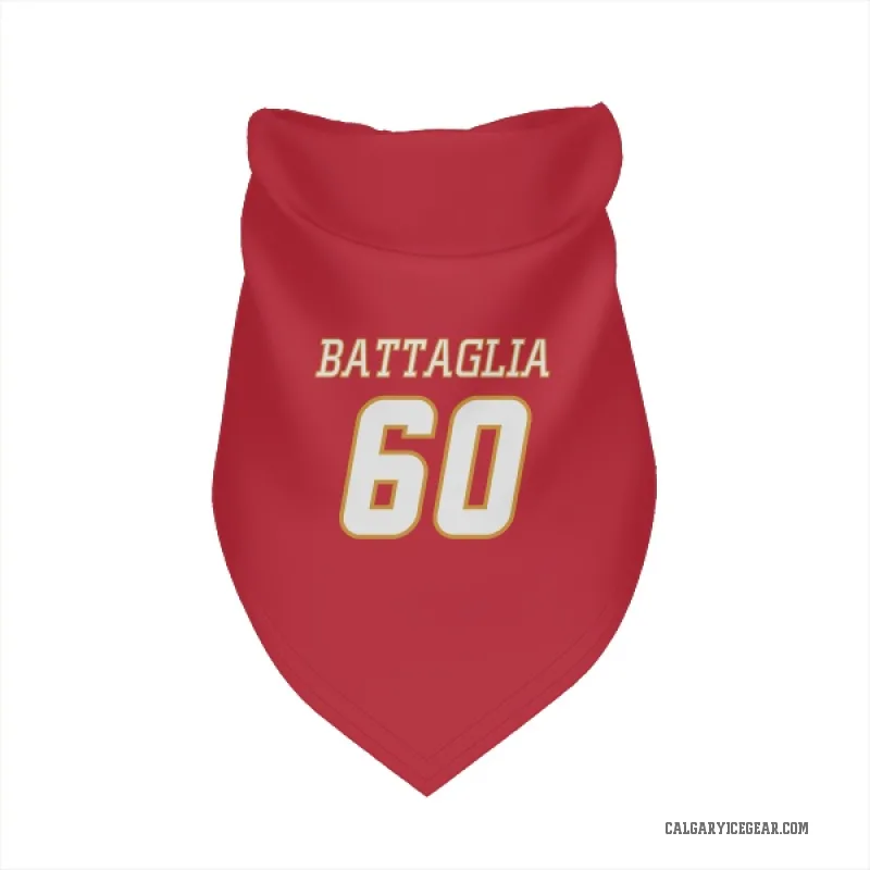 Jacob Battaglia  White Calgary Flames   Red  Cat & Dog Pet Bandana