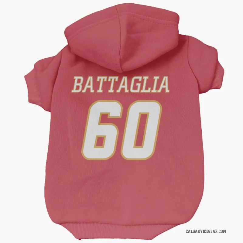 Jacob Battaglia  White Calgary Flames   Red  Cat & Dog Pet Hoodie