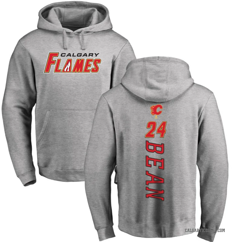 Jake Bean Men's Calgary Flames Branded Ash Backer Pullover Hoodie