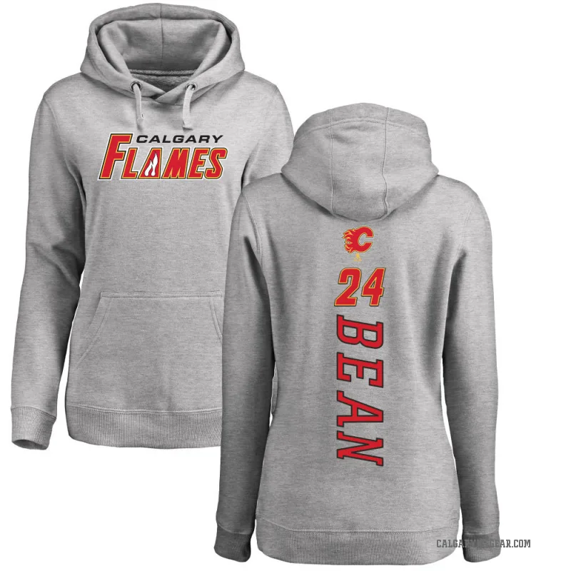 Jake Bean Women's Calgary Flames Branded Ash Backer Pullover Hoodie