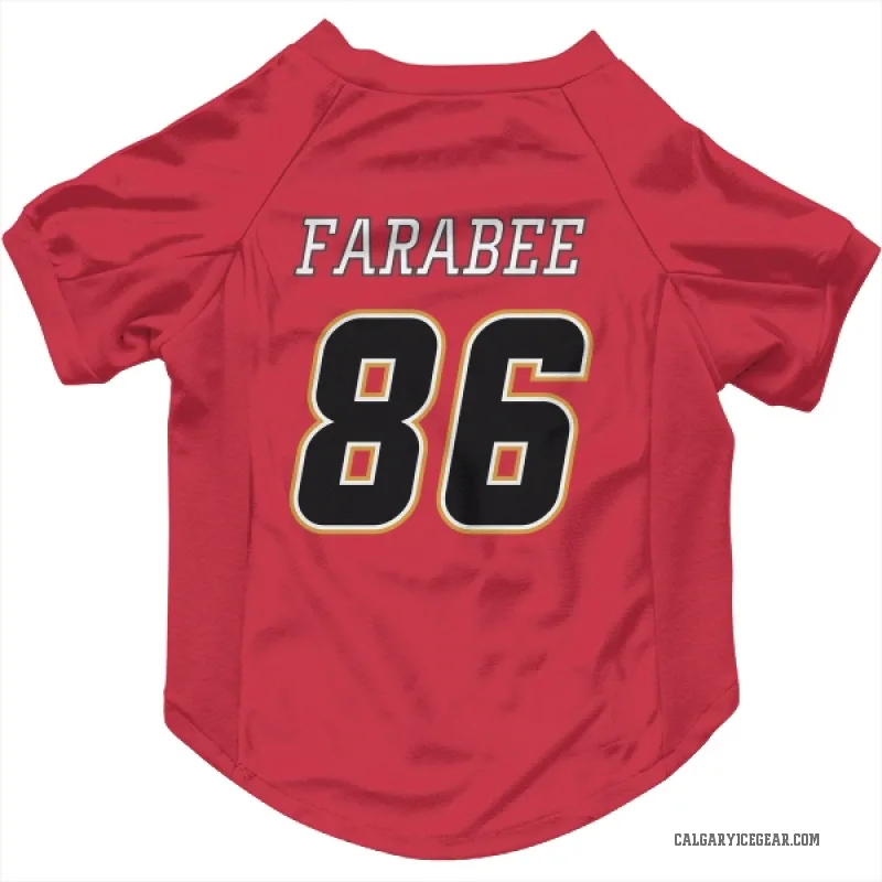 Joel Farabee  Black Calgary Flames   Red  Cat & Dog Pet Jersey