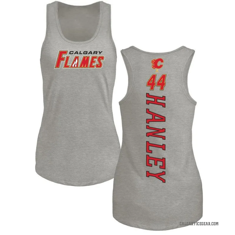 Joel Hanley Women's Ash Calgary Flames Backer Tank Top -