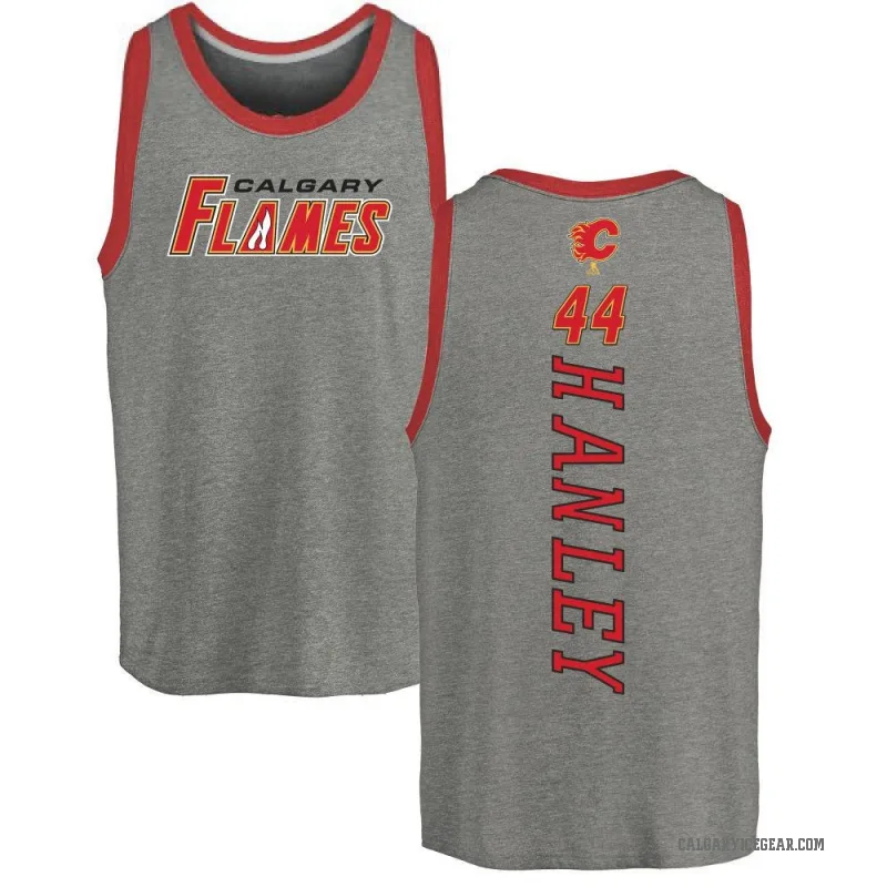 Joel Hanley Youth Ash Calgary Flames Backer Tank Top -