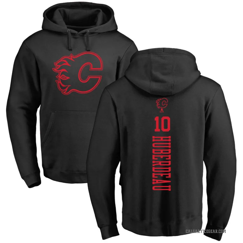 Jonathan Huberdeau Men's Black Calgary Flames Branded One Color Backer Pullover Hoodie