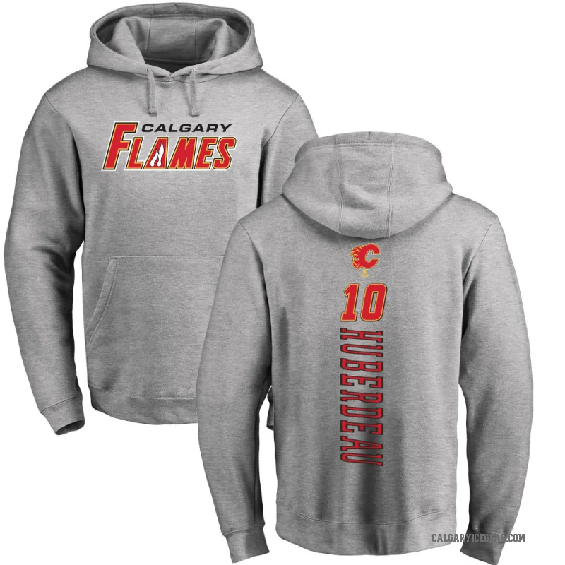 Jonathan Huberdeau Men's Calgary Flames Branded Ash Backer Pullover Hoodie