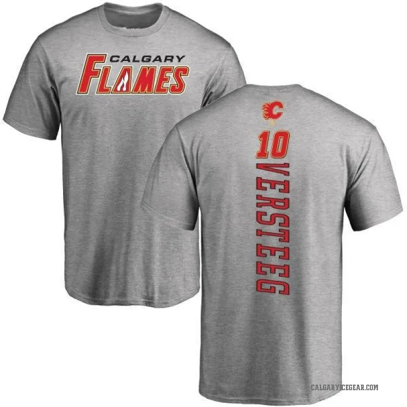Kris Versteeg Men's Ash Calgary Flames Backer T-Shirt -
