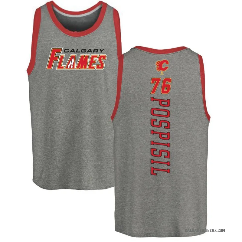 Martin Pospisil Youth Ash Calgary Flames Backer Tank Top -