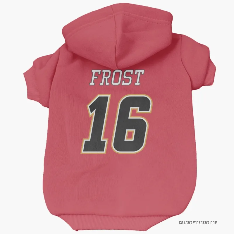 Morgan Frost  Black Calgary Flames   Red  Cat & Dog Pet Hoodie
