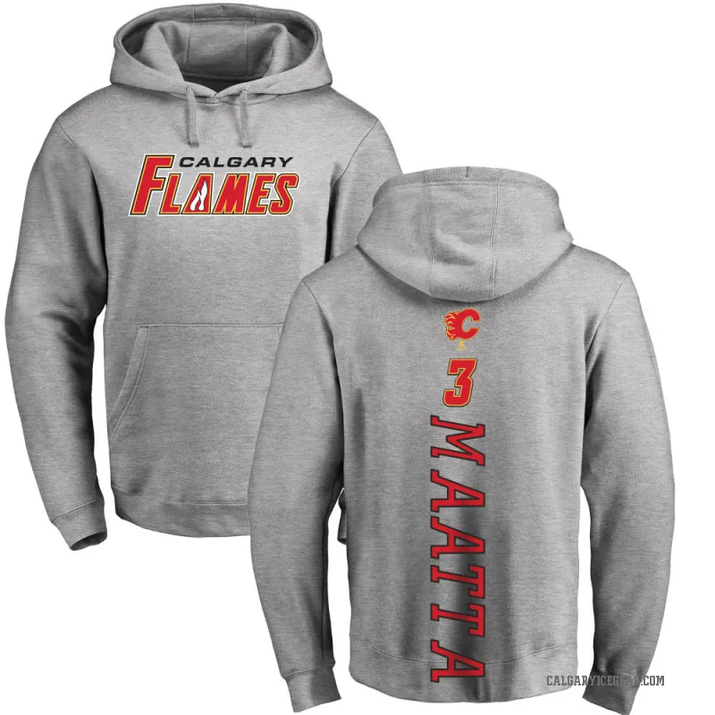 Olli Maatta Men's Calgary Flames Branded Ash Backer Pullover Hoodie
