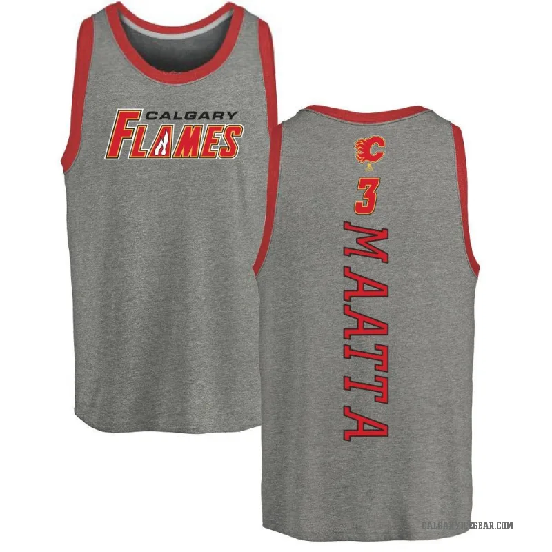 Olli Maatta Youth Ash Calgary Flames Backer Tank Top -