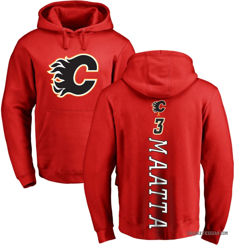 Olli Maatta Youth Red Calgary Flames Branded Backer Pullover Hoodie