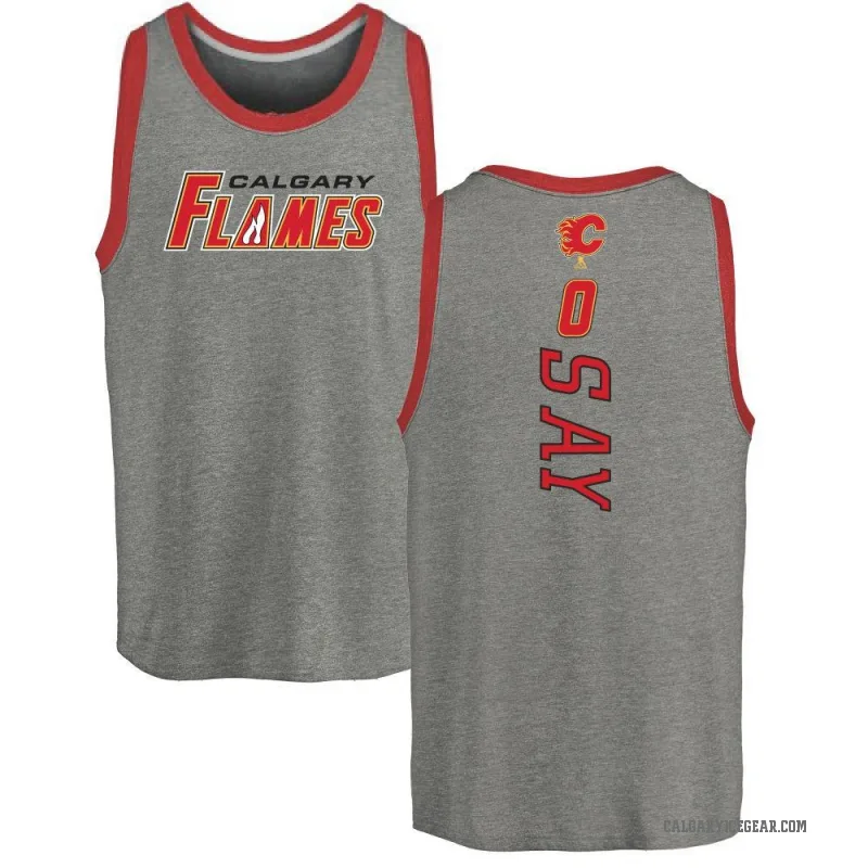 Owen Say Youth Ash Calgary Flames Backer Tank Top -