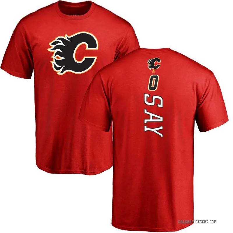 Owen Say Youth Red Calgary Flames Backer T-Shirt -