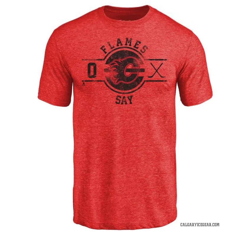 Owen Say Youth Red Calgary Flames Insignia T-Shirt -
