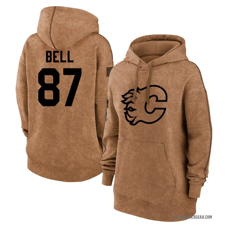 Parker Bell Women's Brown Calgary Flames 2023 Salute to Service Pullover Hoodie