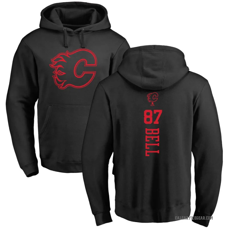 Parker Bell Youth Black Calgary Flames Branded One Color Backer Pullover Hoodie