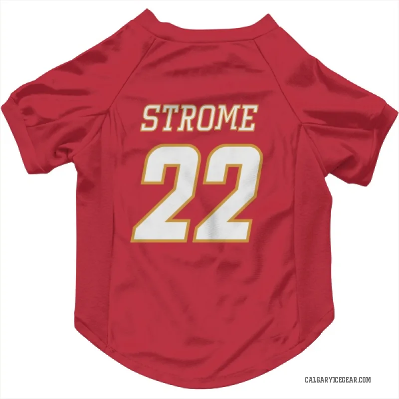 Ryan Strome  White Calgary Flames   Red  Cat & Dog Pet Jersey