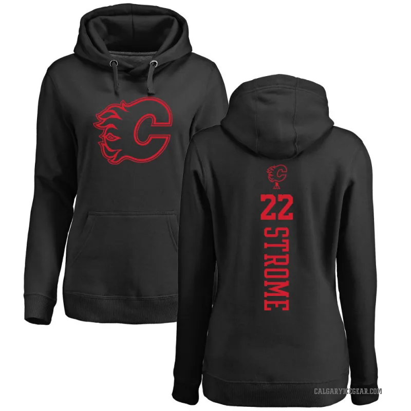 Ryan Strome Women's Black Calgary Flames Branded One Color Backer Pullover Hoodie