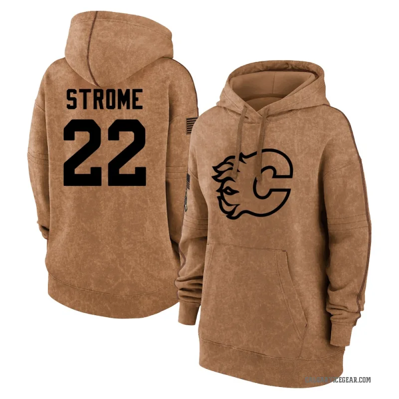 Ryan Strome Women's Brown Calgary Flames 2023 Salute to Service Pullover Hoodie