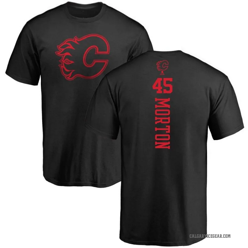 Sam Morton Men's Black Calgary Flames One Color Backer T-Shirt -