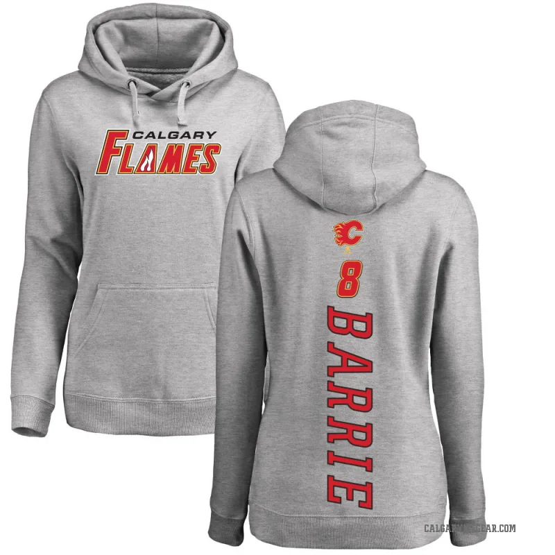 Tyson Barrie Women's Calgary Flames Branded Ash Backer Pullover Hoodie