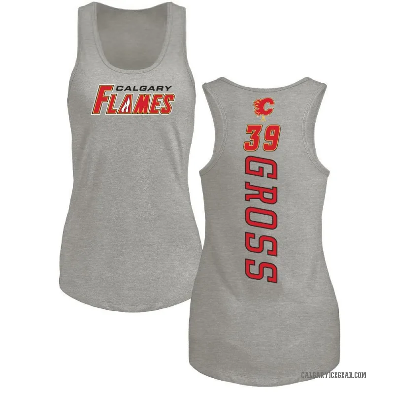 Tyson Gross Women's Ash Calgary Flames Backer Tank Top -