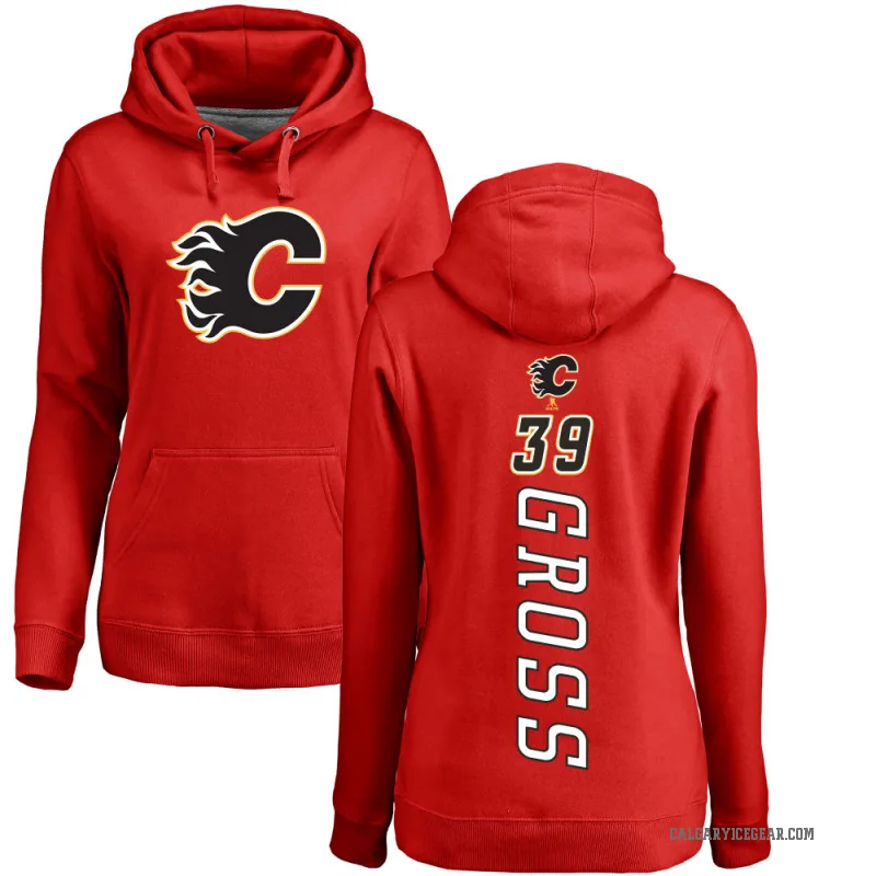 Tyson Gross Women's Red Calgary Flames Branded Backer Pullover Hoodie