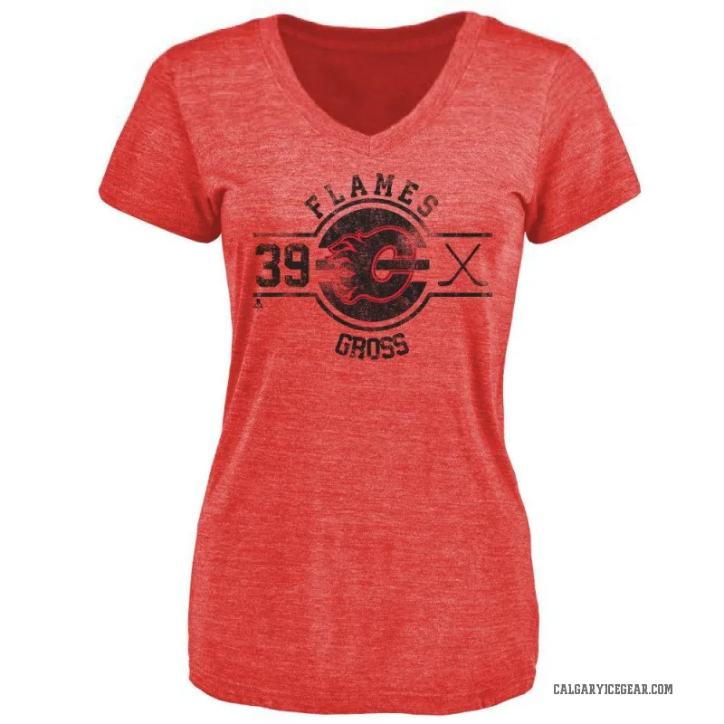 Tyson Gross Women's Red Calgary Flames Insignia T-Shirt -