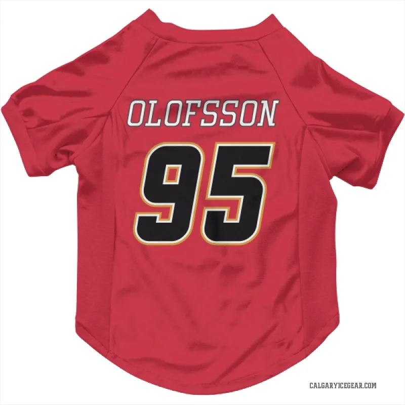 Victor Olofsson  Black Calgary Flames   Red  Cat & Dog Pet Jersey