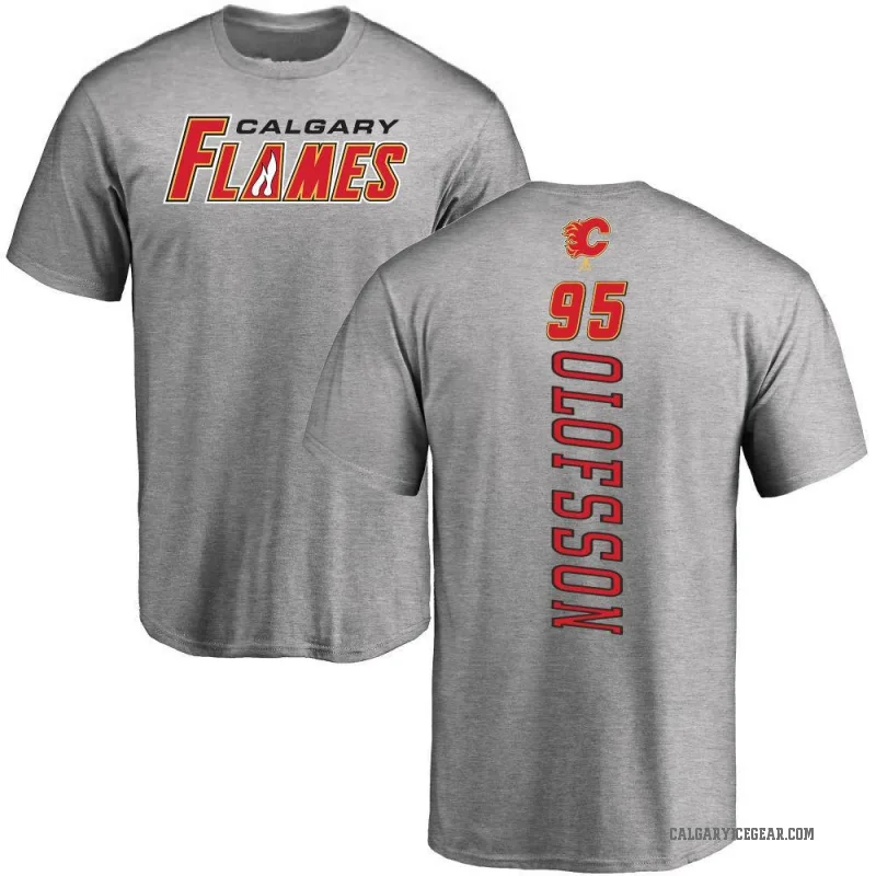 Victor Olofsson Youth Ash Calgary Flames Backer T-Shirt -