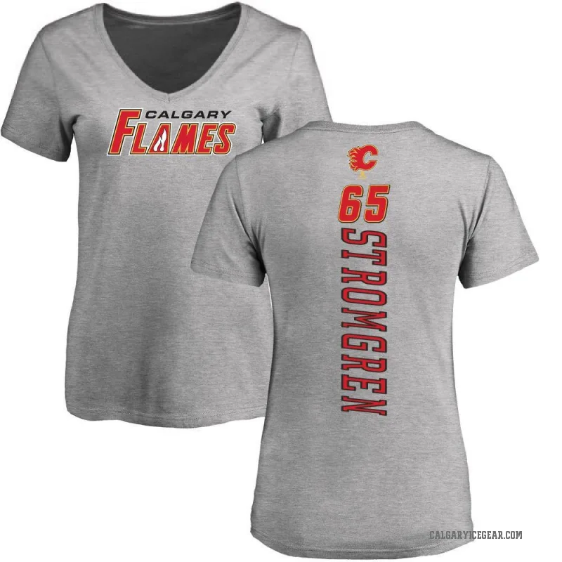William Stromgren Women's Ash Calgary Flames Backer T-Shirt -